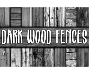 Digital Paper: Dark Wood Fences