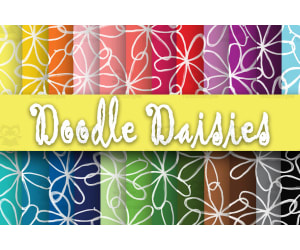 Digital Paper: Doodle Daisies