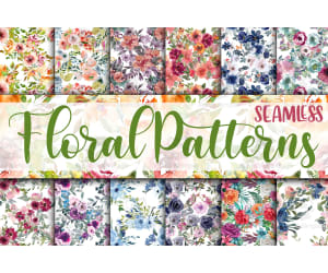 Digital Paper: Floral Patterns
