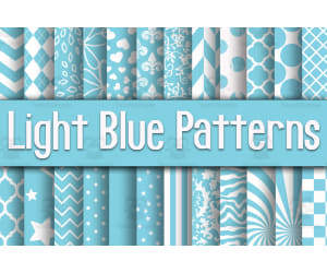 Digital Paper: Light Blue Designs