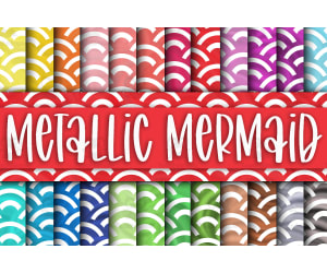 Digital Paper: Metallic Mermaid Scales