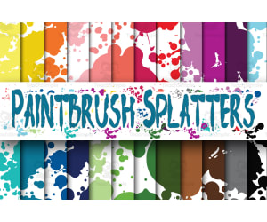 Digital Paper: Paintbrush Splatters