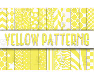 Digital Paper: Yellow Patterns