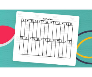 Digital Word Wall Writing Activity