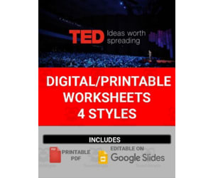 Digital/Printable TED Talk Worksheets (Editable in Google Slides)