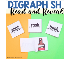 Digraph SH Words Read and Reveal Blending Cards