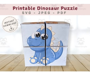 Dinosaur Cube Puzzle games for toddler, Adorable Dinosaur activity