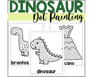 Dinosaur Dot Painting - A Fine Motor Art Activity