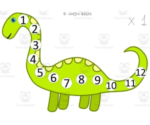 Dinosaur Repeated Addition Mats Set 1
