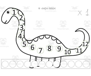 Dinosaur Repeated Addition Mats Set 10