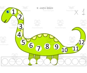 Dinosaur Repeated Addition Mats Set 4