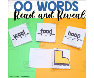 Diphthongs OO Words Read and Reveal Blending Cards