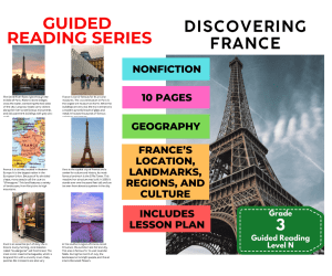 Discovering France: Guided Reading Level N with Lesson Plan