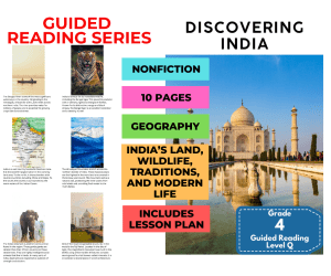 Discovering India: Guided Reading Level Q with Lesson Plan