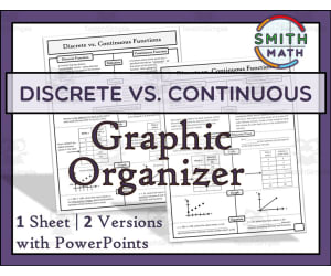 Discrete vs. Continuous Function Graphic Organizer