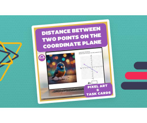 Distance Between Two Points on the Coordinate Plane Pixel Art