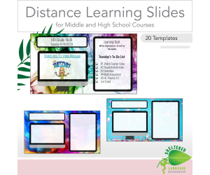 Distance Learning Daily Slides for Middle School