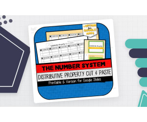 Distributive Property CUT & PASTE Activity