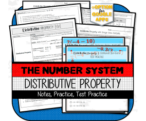 Distributive Property with Rational Numbers NOTES & PRACTICE