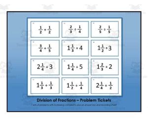 Dividing Fractions - Problem Tickets