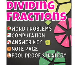 Dividing Fractions Review of Word Problems and strategy