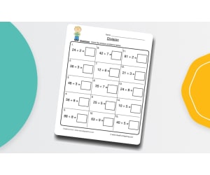 Division Fast Facts Worksheet