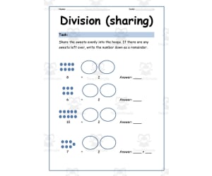 Division Sharing Worksheet