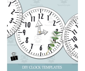 DIY Clock Templates, Learning to Tell Time