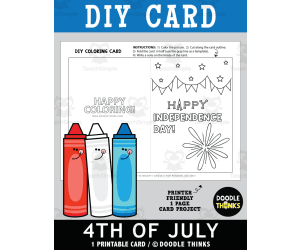 DIY Fourth of July Greeting Card Paper Craft Project