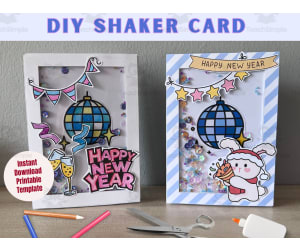 DIY New Card Shaker Card, Easy craft for kids