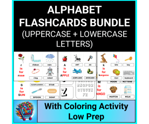 DIY Uppercase + Lowercase Alphabet Flashcards & Letter Coloring Pages