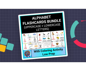 DIY Uppercase + Lowercase Alphabet Flashcards & Letter Coloring Pages