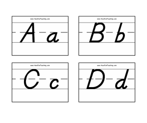 D'Nealian Alphabet Flash Cards
