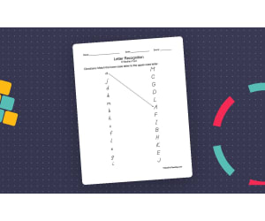 D'Nealian Handwriting Letter Matching Recognition Test