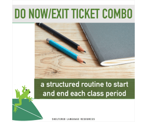 DO NOW & Exit Ticket Combo