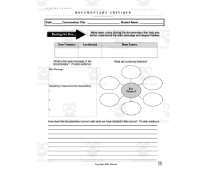 Documentary Critique Guide