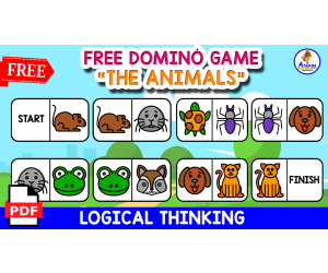 DOMINÓ GAME FOR KIDS | Made With ANIMALS THEMED