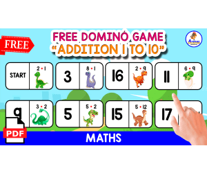 DOMINÓ GAME OF ADDITION | DINO THEMED