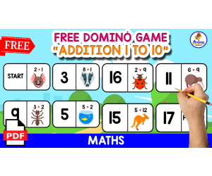 DOMINÓ GAME OF ADDITION | WITH ANIMALS ICONS