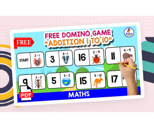 DOMINÓ GAME OF ADDITION | WITH ANIMALS ICONS