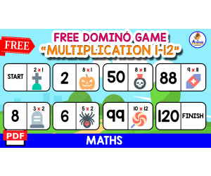 DOMINÓ PUZZLE OF MULTIPLICATION | Halloween Themed