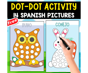 DOT-DOT ACTIVITY | 14 SPANISH PICTURES