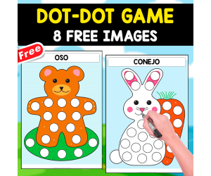 DOT-DOT ACTIVITY | 8 FREE IMAGES IN SPANISH FOR KIDS