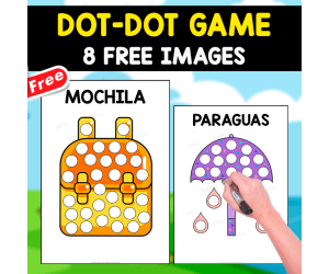 DOT-DOT ACTIVITY | 8 FREE SPANISH IMAGES