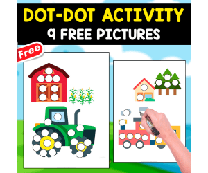 DOT-DOT ACTIVITY | 9 FREE IMAGES | ART ACTIVITY
