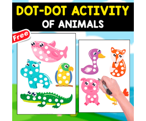 DOT-DOT ACTIVITY OF ANIMALS | 3 FREE PAGES