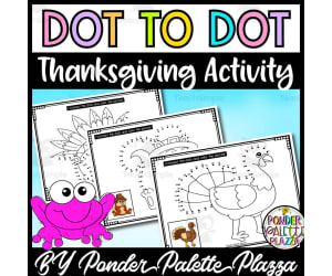 Dot to dot Activity - Connect the dots - Thanksgiving Activity - Set 3