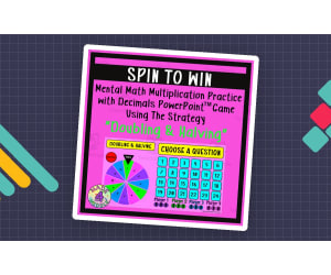 Doubling & Halving (Decimals) Spin To Win Game