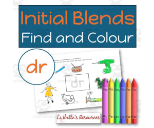 DR Blend Find and Colour Phonics Worksheet to Develop Phonemic