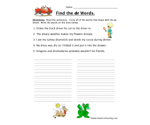 DR Blends Worksheet